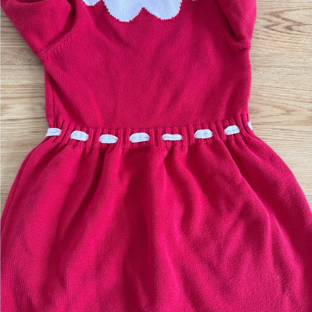 Gymboree valentine scalloped collar Red and Pink Heart sweater Dress - Picture 5 of 6